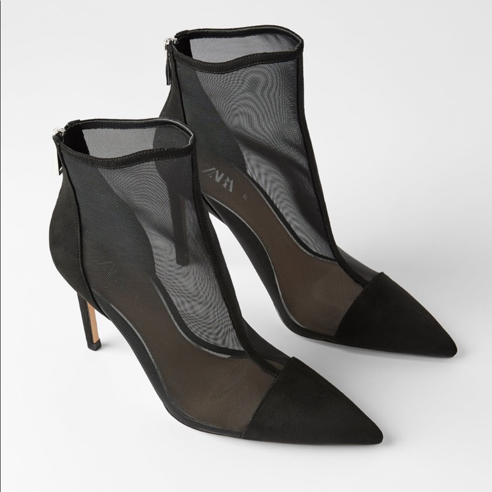 Mesh Ankle Boots